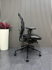 Orangebox Ara – Black Leather Seat– Lumbar Support –Rrp£759 - UK Delivery