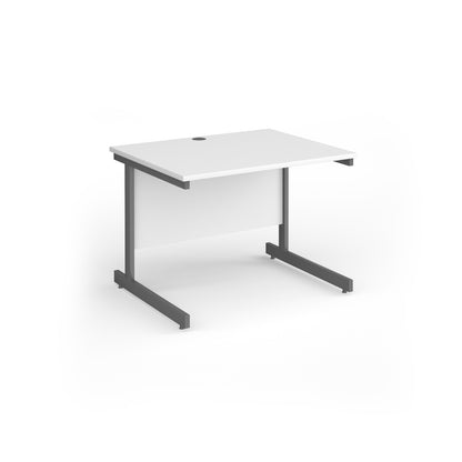 Contract 25 cantilever leg straight desk - CC10S-G-WH