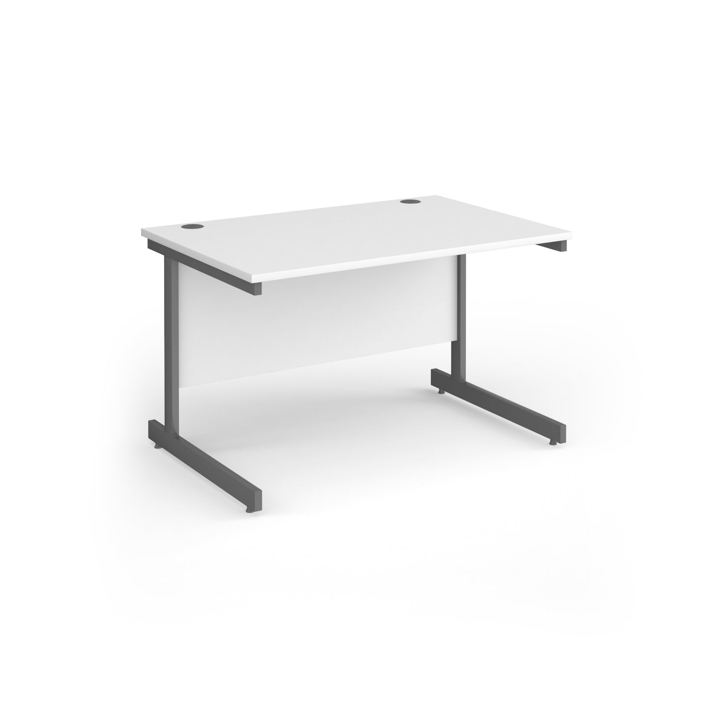 Contract 25 cantilever leg straight desk - CC12S-G-WH