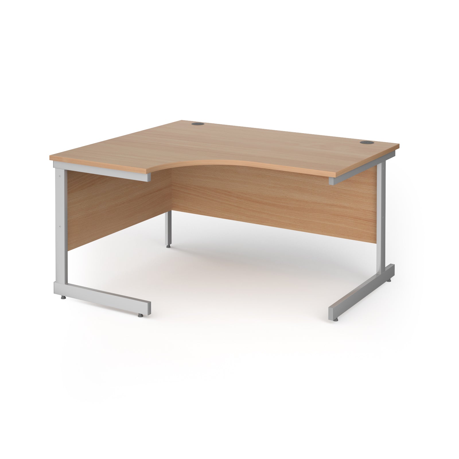 Contract 25 cantilever leg LH ergonomic desk - CC14EL-S-B