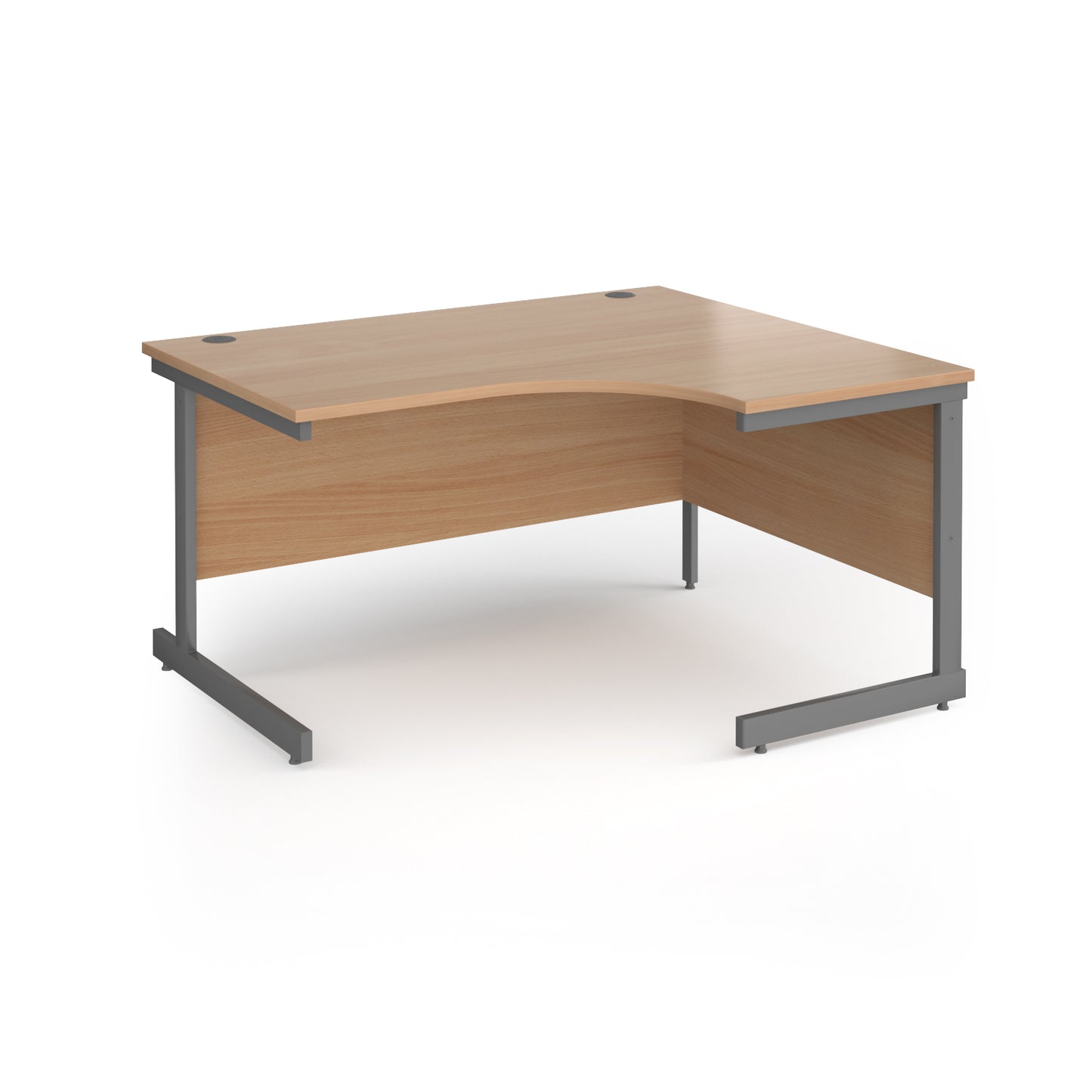 Contract 25 cantilever leg RH ergonomic desk - CC14ER-G-B