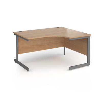 Contract 25 cantilever leg RH ergonomic desk - CC14ER-G-B