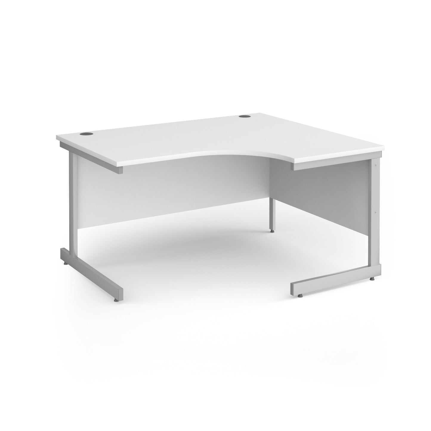 Contract 25 cantilever leg RH ergonomic desk - CC14ER-S-WH