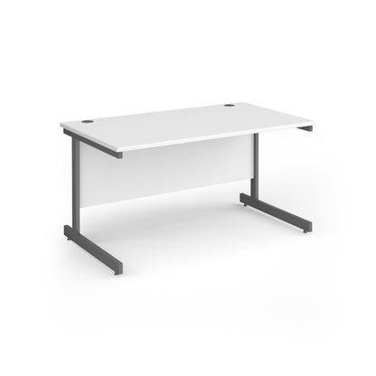 Contract 25 cantilever leg straight desk - CC14S-G-WH