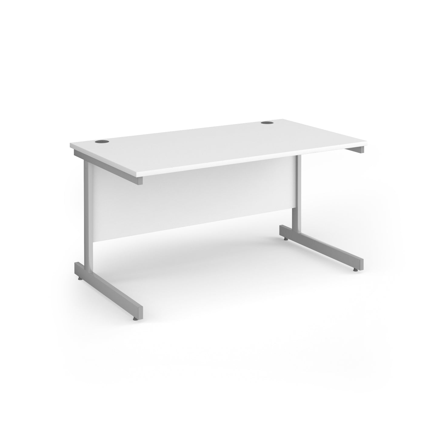 Contract 25 cantilever leg straight desk - CC14S-S-WH