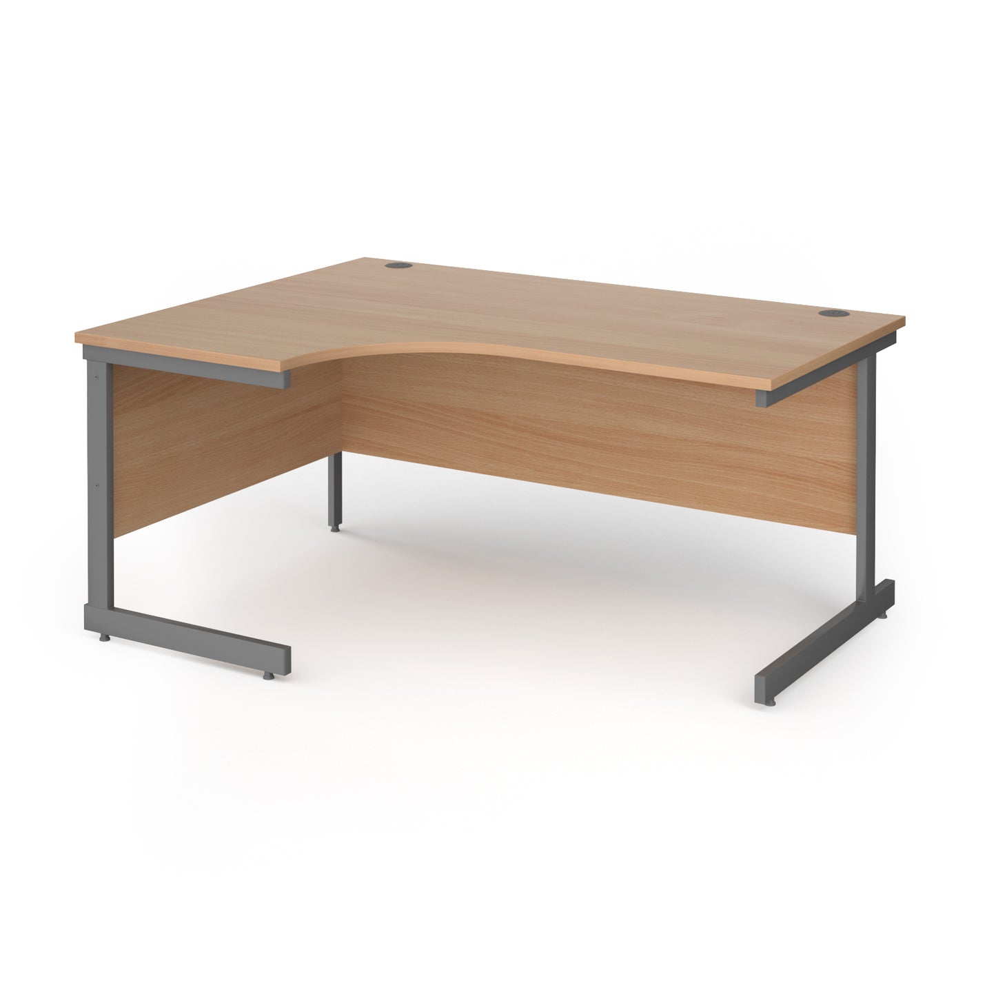 Contract 25 cantilever leg LH ergonomic desk - CC16EL-G-B