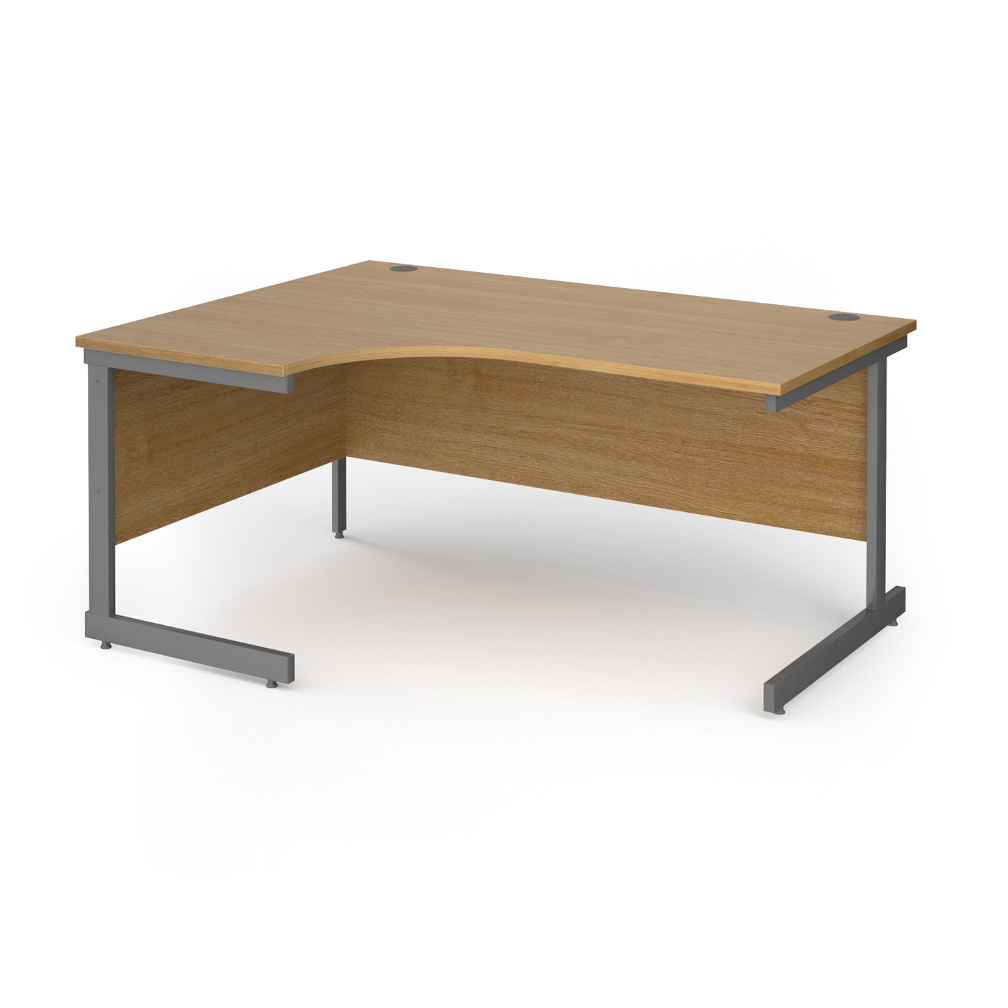 Contract 25 cantilever leg LH ergonomic desk - CC16EL-G-O