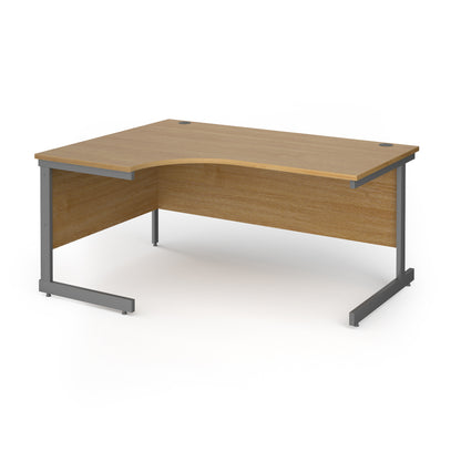 Contract 25 cantilever leg LH ergonomic desk - CC16EL-G-O