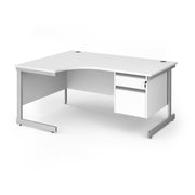 Contract 25 cantilever leg LH ergonomic desk with 2 drawer ped (Part 2)