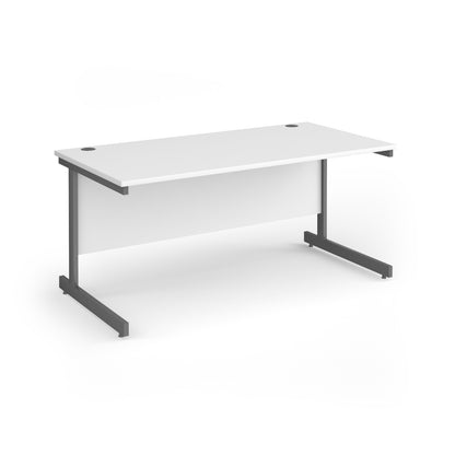 Contract 25 cantilever leg straight desk - CC16S-G-WH