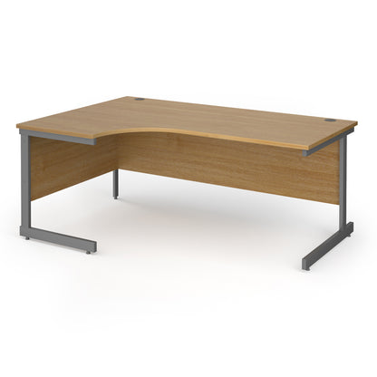 Contract 25 cantilever leg LH ergonomic desk - CC18EL-G-O