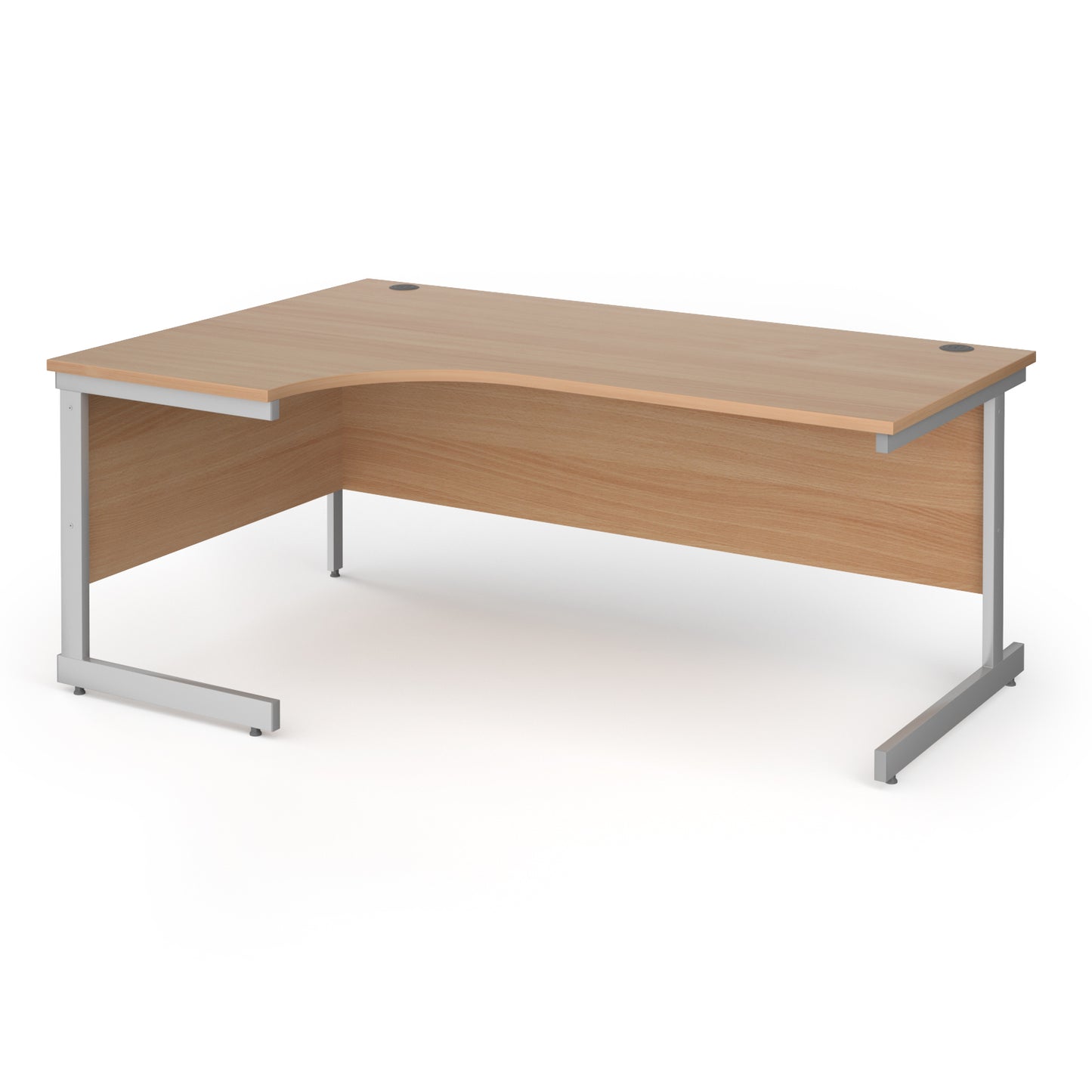 Contract 25 cantilever leg LH ergonomic desk - CC18EL-S-B