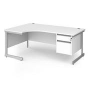 Contract 25 cantilever leg LH ergonomic desk with 2 drawer ped (Part 2)