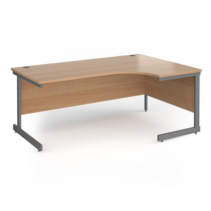 Contract 25 cantilever leg RH ergonomic desk - CC18ER-G-B