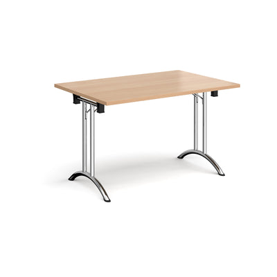 Rectangular folding leg table with curved feet - CFL1200-C-B