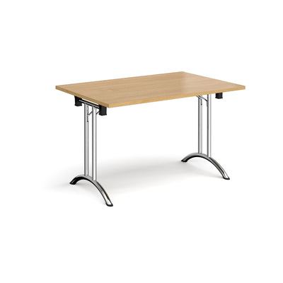 Rectangular folding leg table with curved feet - CFL1200-C-O