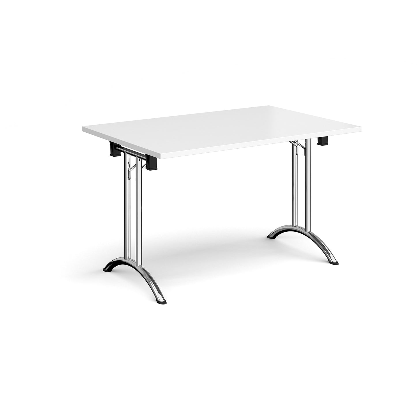 Rectangular folding leg table with curved feet - CFL1200-C-WH