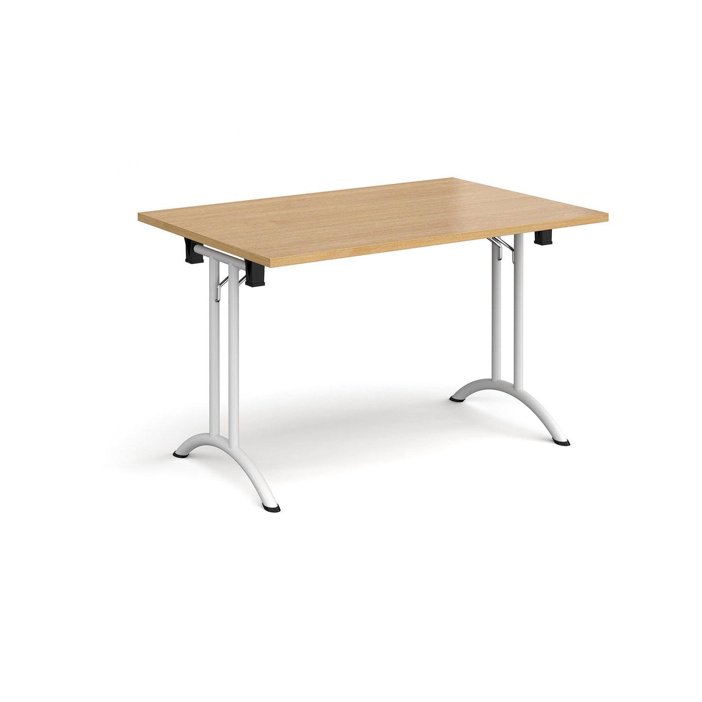 Rectangular folding leg table with curved feet - CFL1200-WH-O