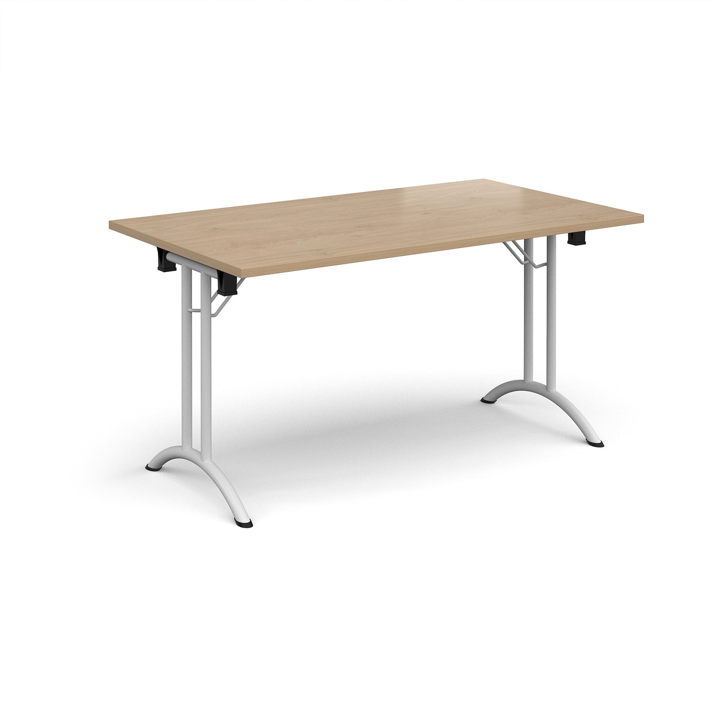 Rectangular folding leg table with curved feet - CFL1400-WH-KO