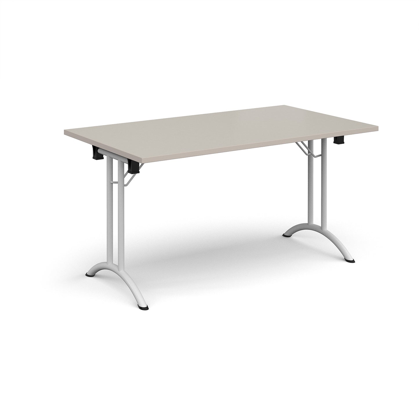 Rectangular folding leg table with curved feet - CFL1400-WH-LG