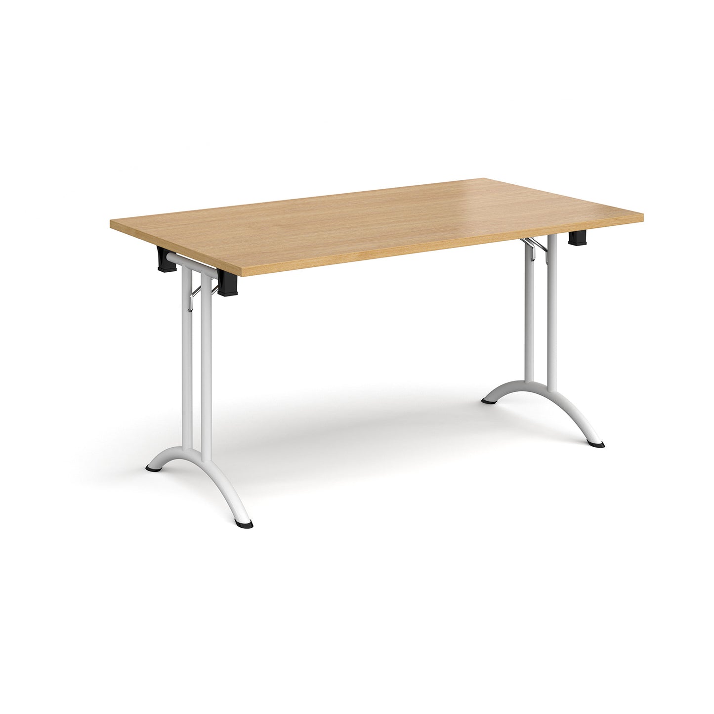 Rectangular folding leg table with curved feet - CFL1400-WH-O