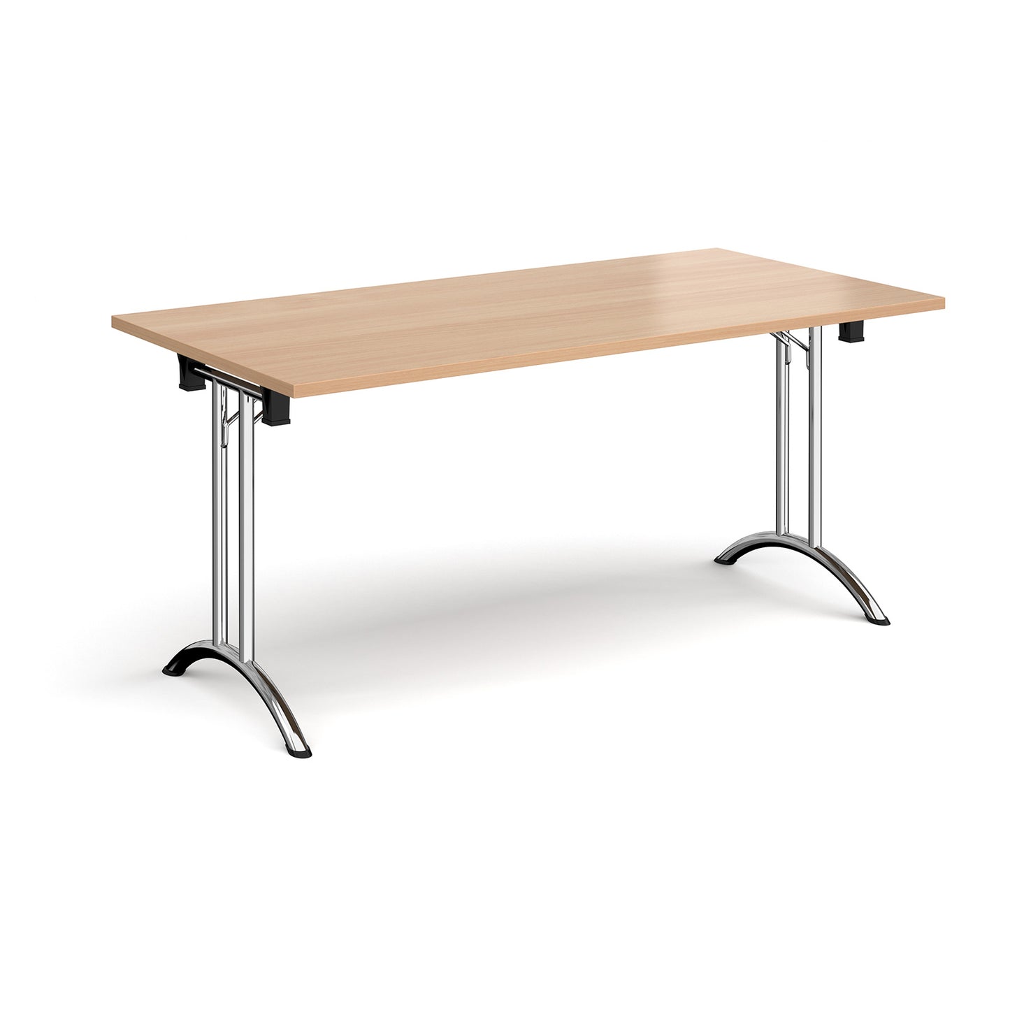 Rectangular folding leg table with curved feet - CFL1600-C-B