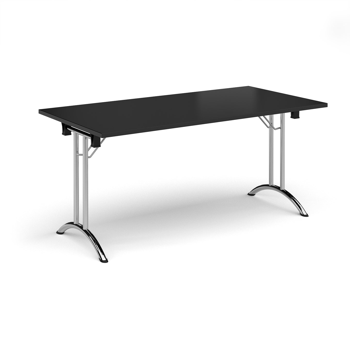 Rectangular folding leg table with curved feet - CFL1600-C-BK