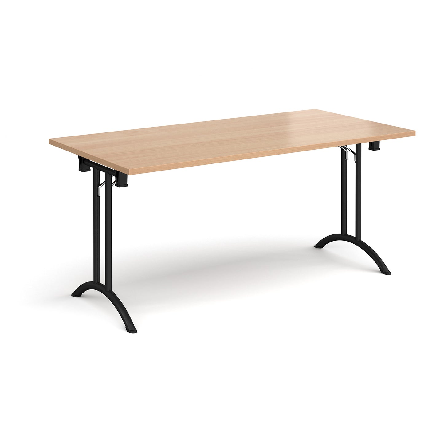 Rectangular folding leg table with curved feet - CFL1600-K-B