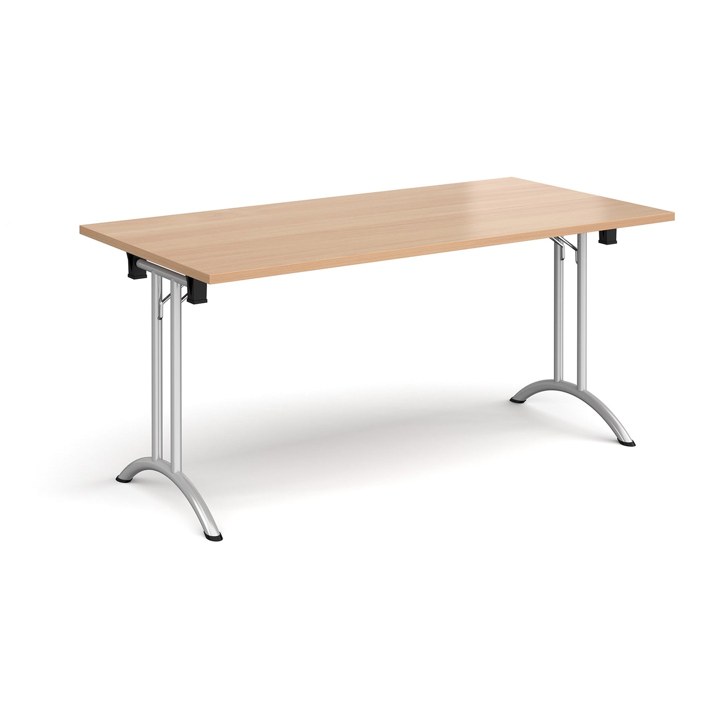 Rectangular folding leg table with curved feet - CFL1600-S-B