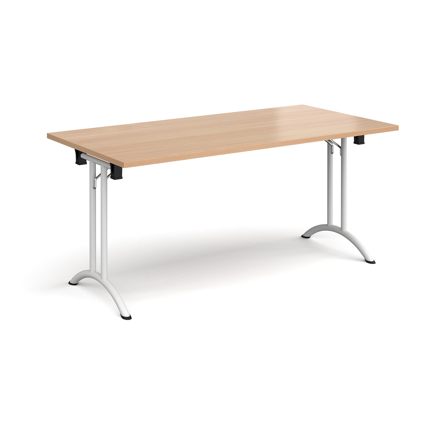 Rectangular folding leg table with curved feet - CFL1600-WH-B