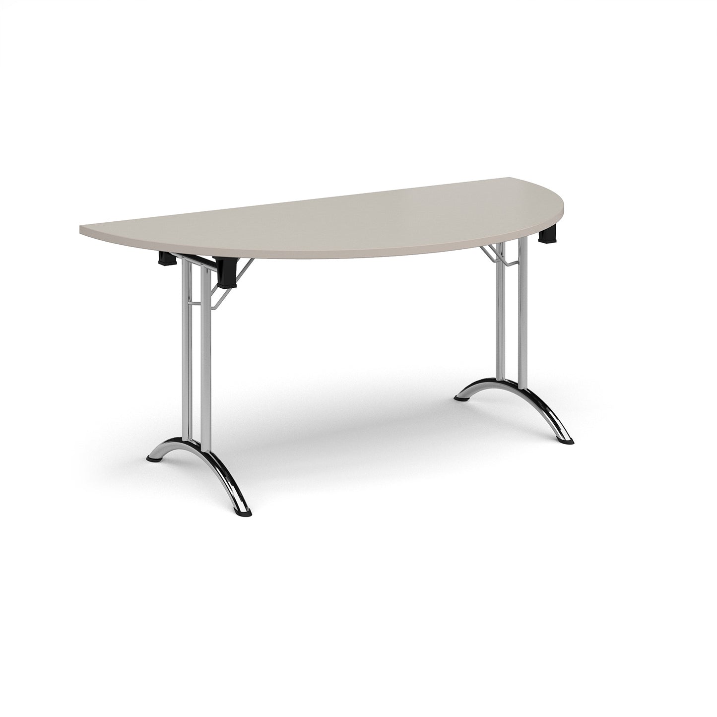 Semi circular folding leg table with curved feet - CFL1600S-C-LG
