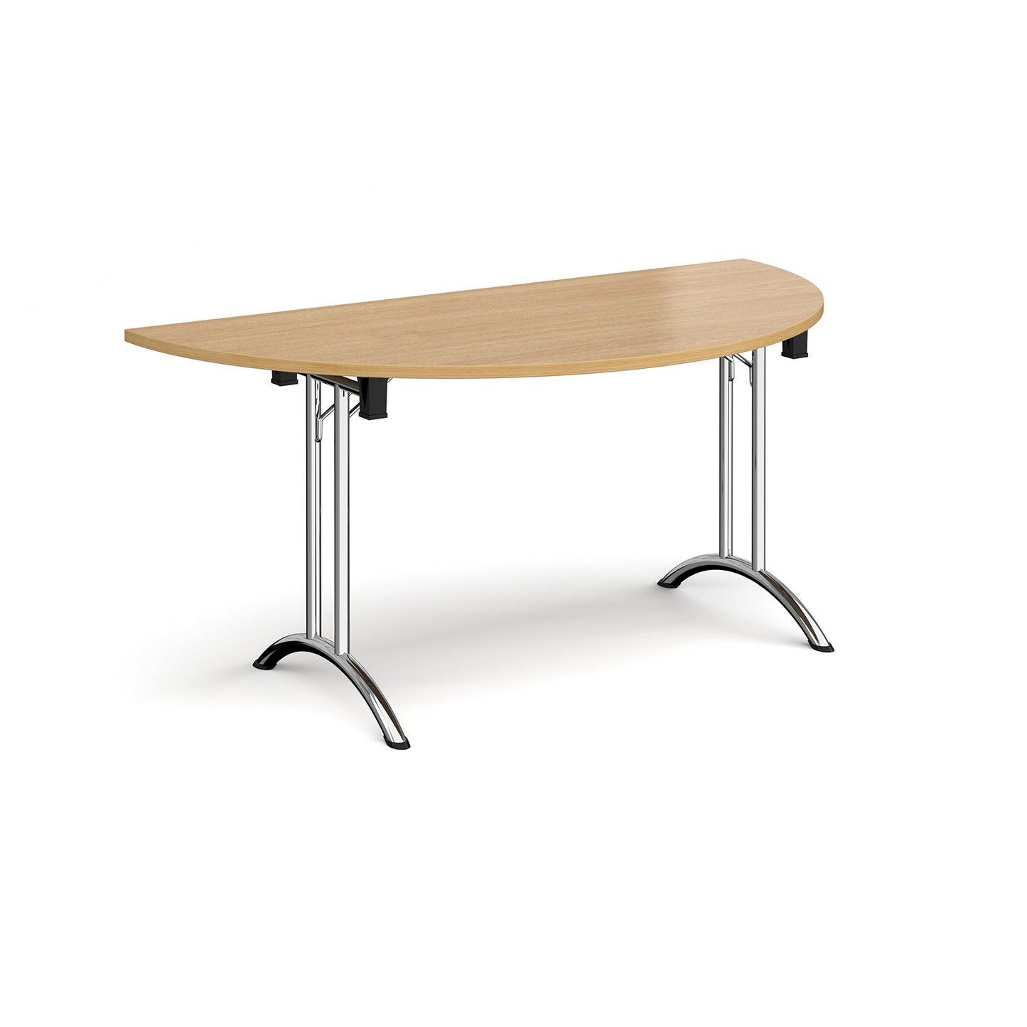 Semi circular folding leg table with curved feet - CFL1600S-C-O