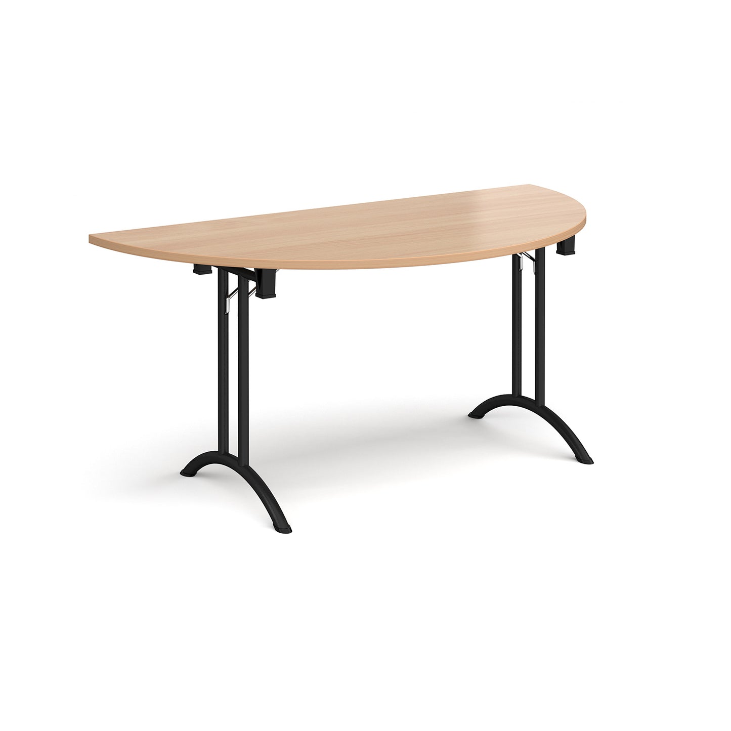 Semi circular folding leg table with curved feet - CFL1600S-K-B