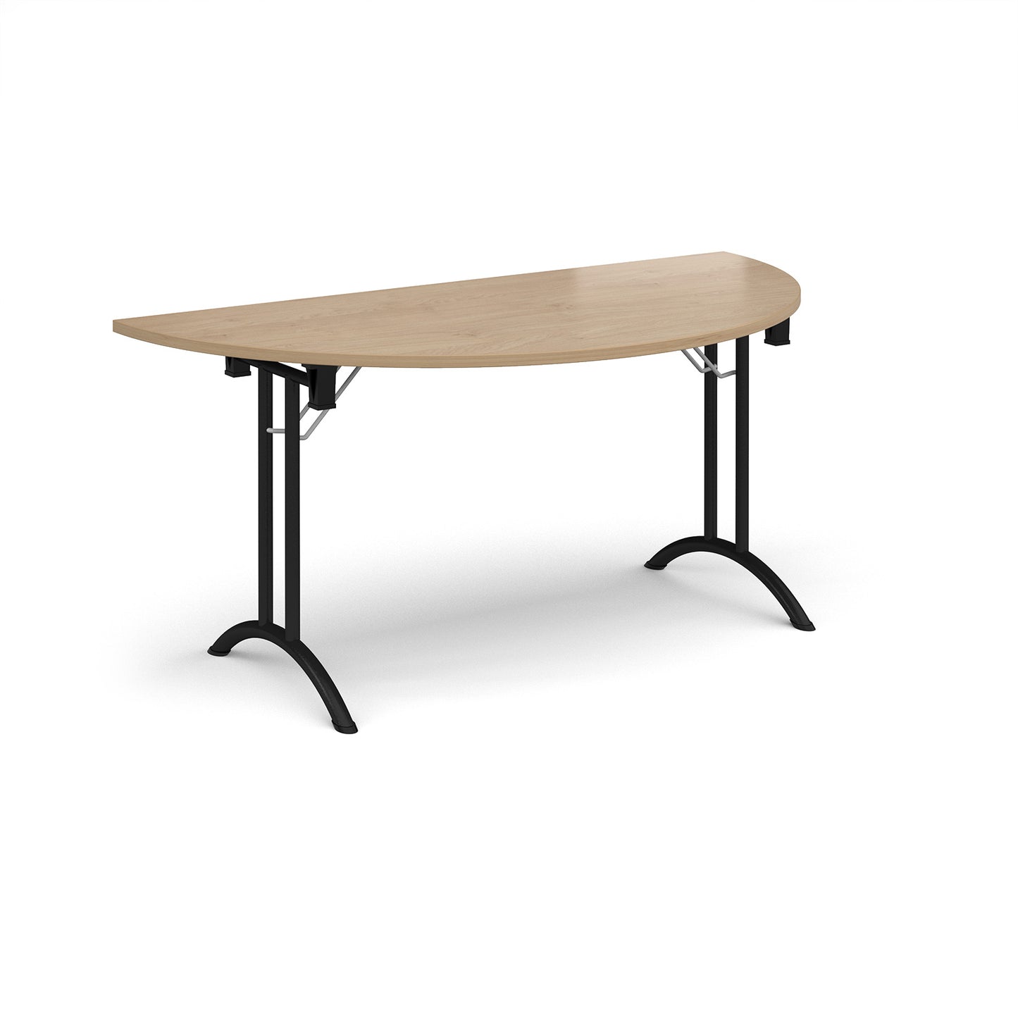 Semi circular folding leg table with curved feet - CFL1600S-K-KO