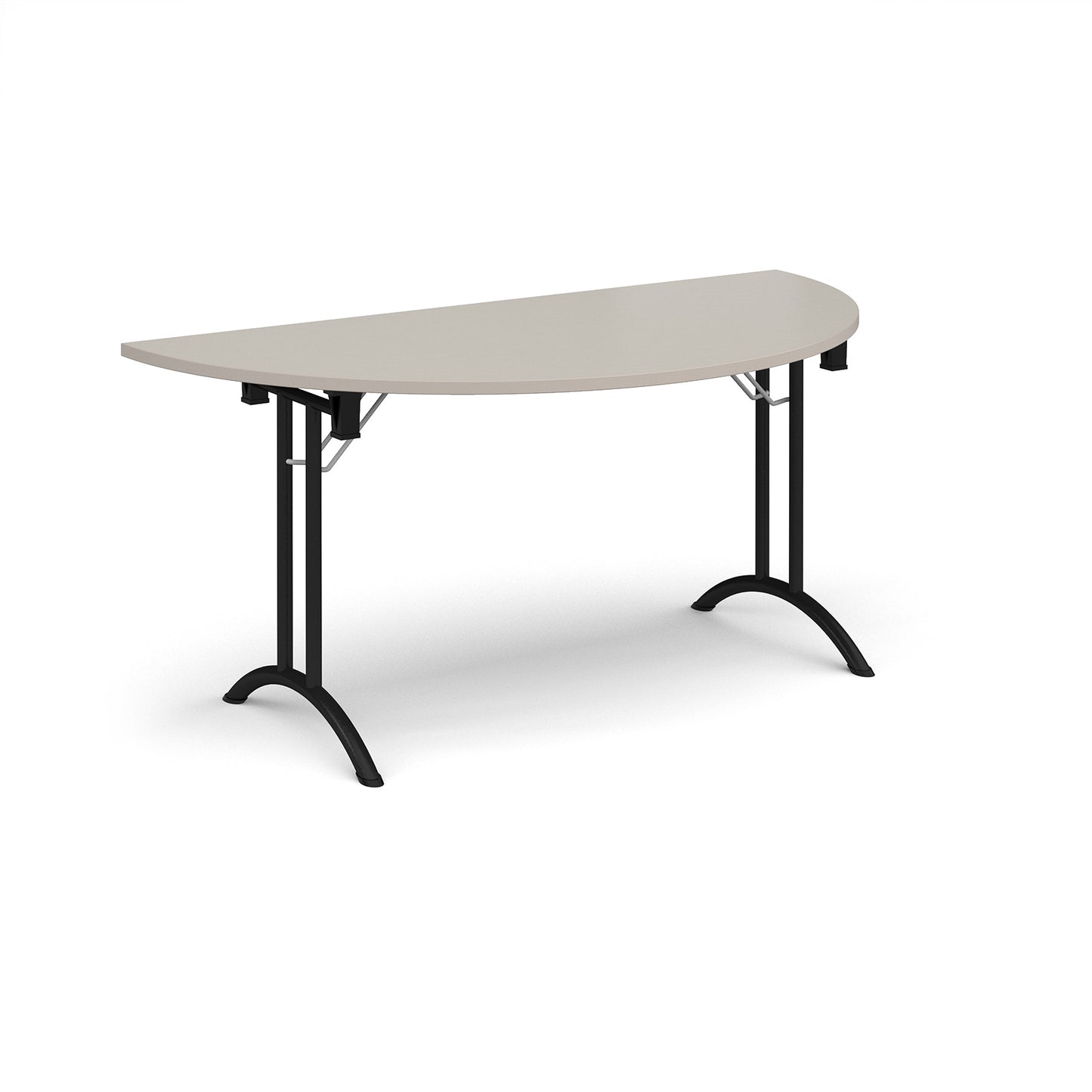 Semi circular folding leg table with curved feet - CFL1600S-K-LG