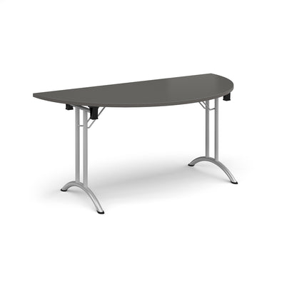 Semi circular folding leg table with curved feet - CFL1600S-S-OG