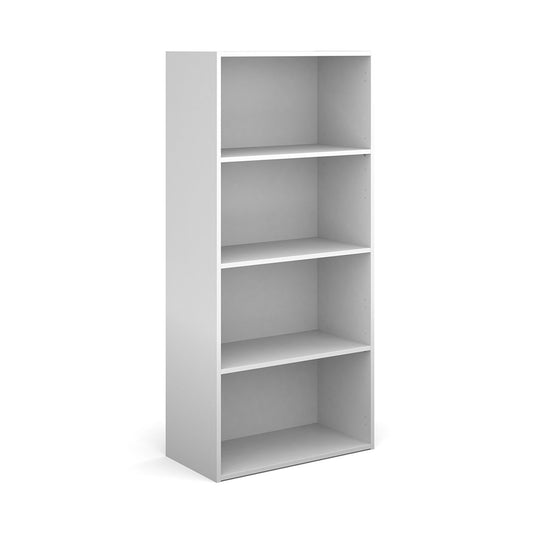 Contract bookcase with shelves 1630mm High - White