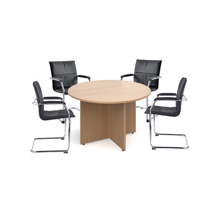 Arrow head leg circular meeting table