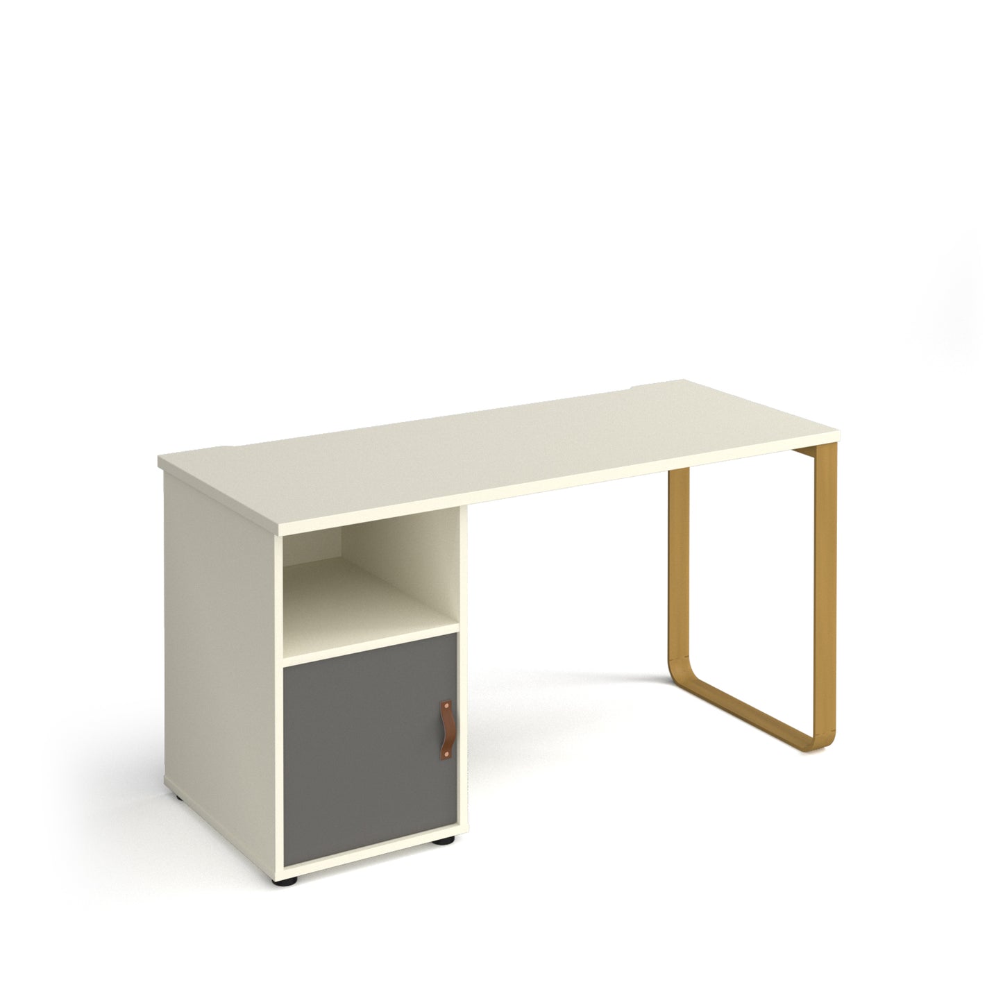 Cairo desk, ped with door - CR614P-C-WH-OG
