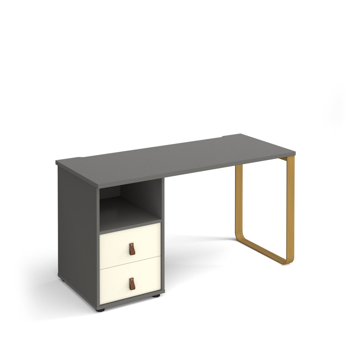 Cairo desk, ped with draws - CR614P-D-OG-WH