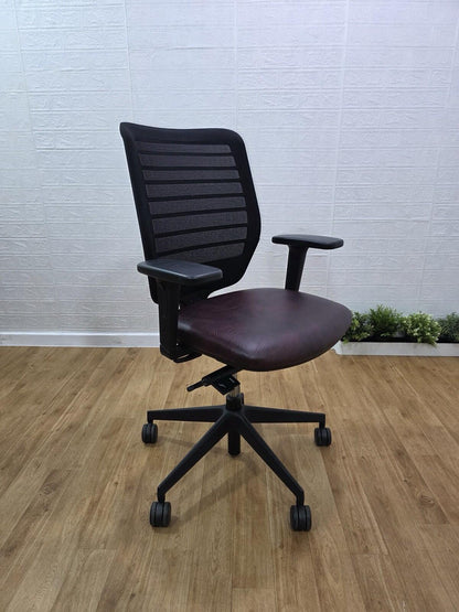 Senator Fuse Office Chair / Fully Adjustable / Leather Seat / UK DELIVERY