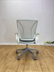 10 x Humanscale Diffrient World Ergonomic Task Chair – White Grey – Refurbished