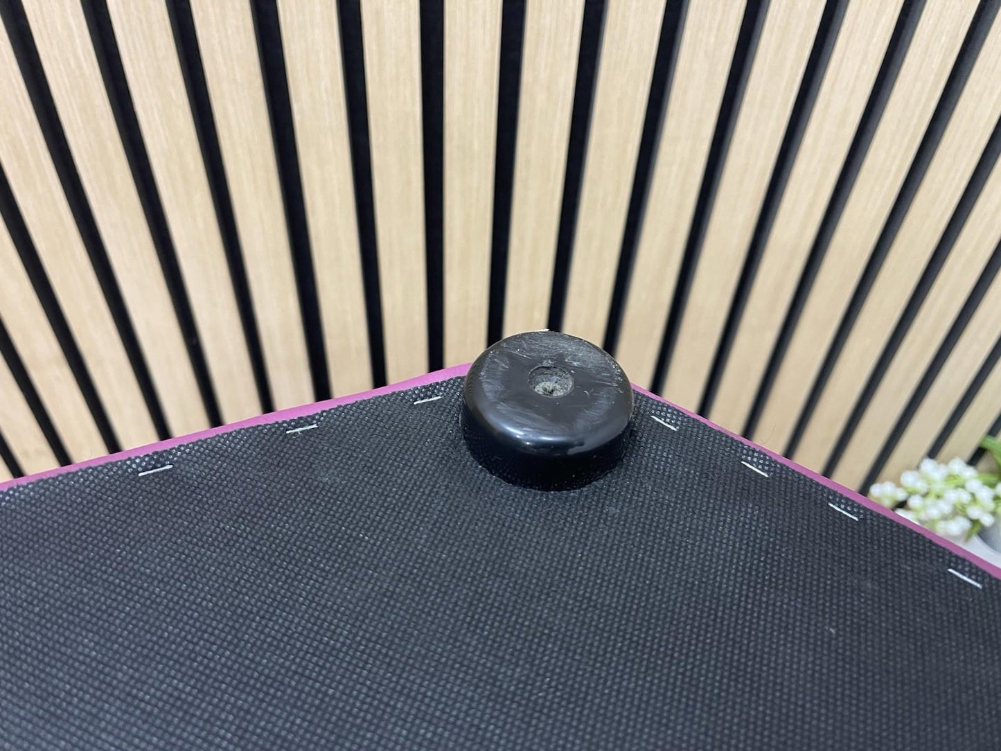 Purple Leather Home / Office Stool - UK DELIVERY