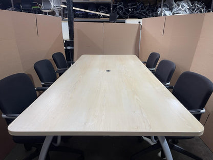 Set of 6 Connection Adjustable chairs and Senator Meeting Table - Can Deliver