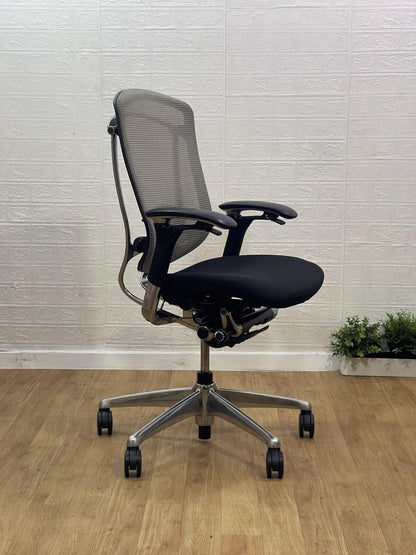 Okamura Contessa Seconda Office Chair   Polished Frame Fully Adjustable