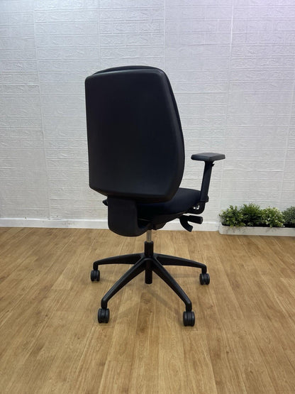 Elite Fully Adjustable Ergonomic Office Task Chair  Black