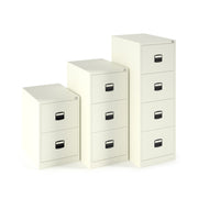 Steel Contract Filing Cabinet - 4 Drawer - Black