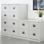 Steel Contract Filing Cabinet - 4 Drawer - Black