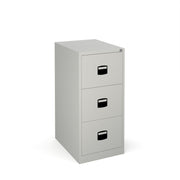 Steel Contract Filing Cabinet - 3 Drawer - Grey
