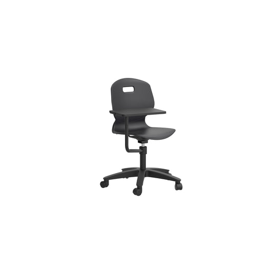 Arc Swivel Tilt Chair with Arm Tablet | Anthracite
